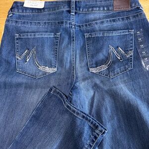 Maurices Women's Blue Embroidered Back-Pocket Jeans